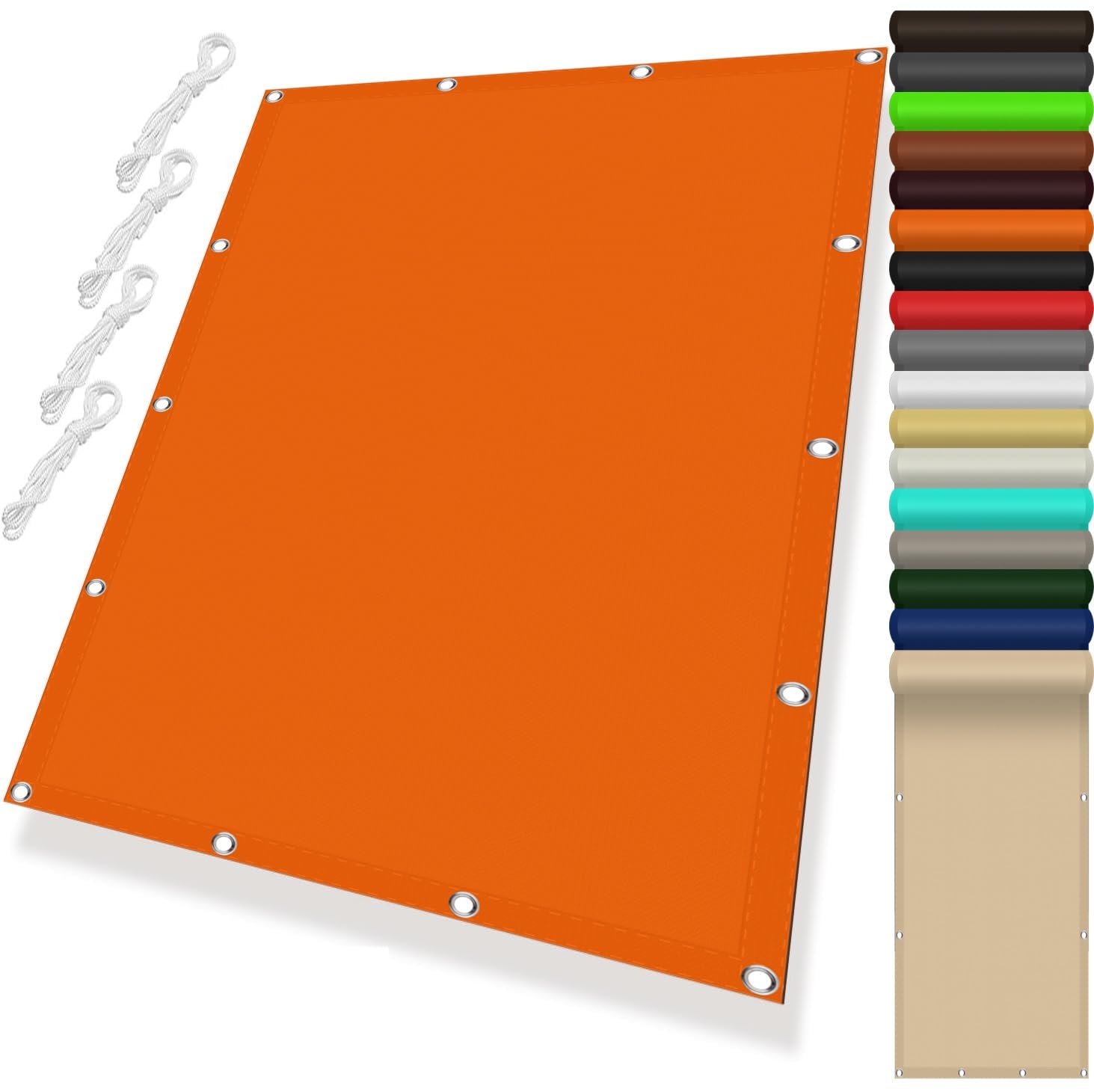 Voile d'ombrage orange 2.2 x 3.4 m idéal pour pergola et jardin