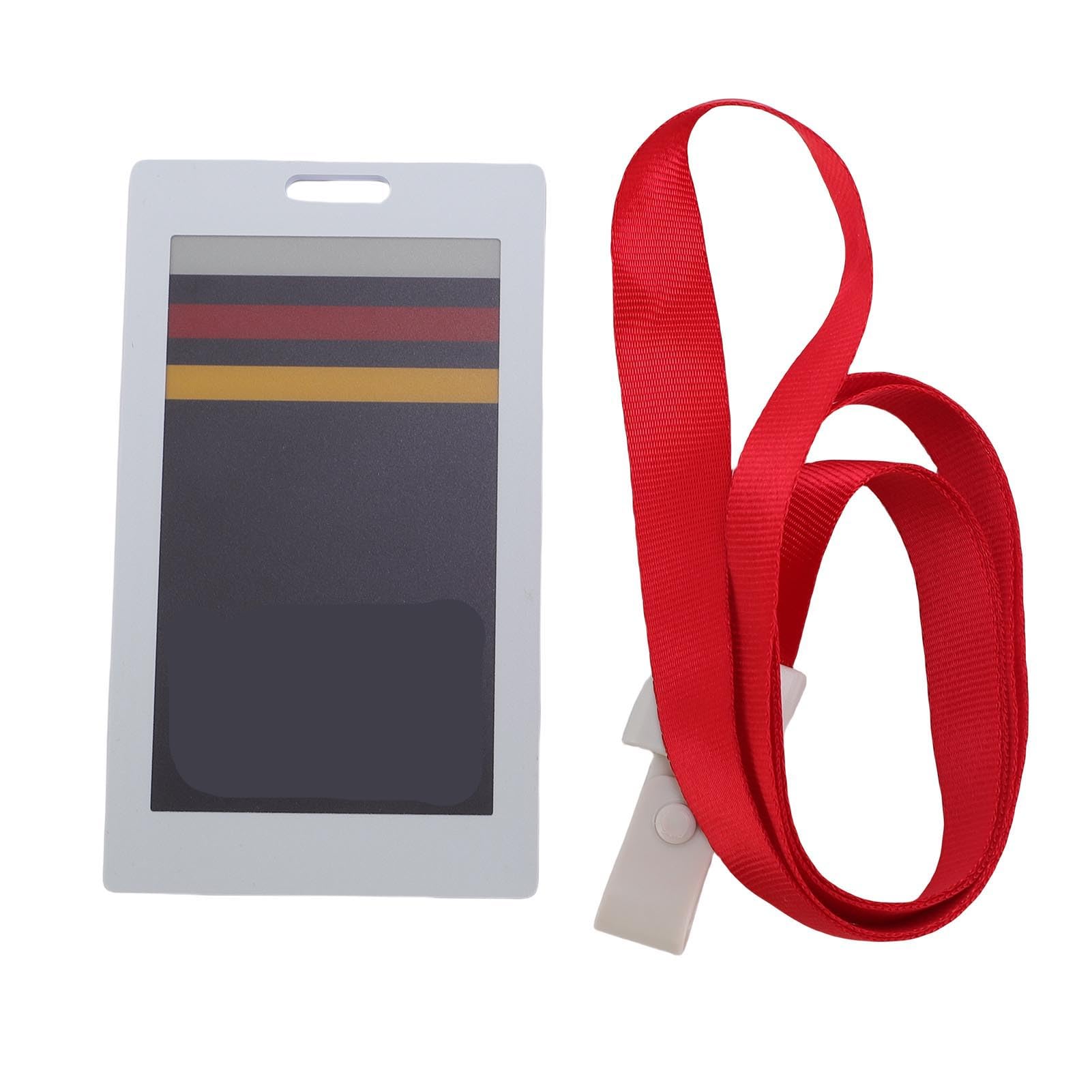 FLEXMAN e Ink Smart Badge, Portabadge Elettronici, Carta Elettronica NFC 3,7 Pollici Modificabile Smart ID Badge Biglietto da Visita Cartellino del Prezzo per Studenti Dipendenti