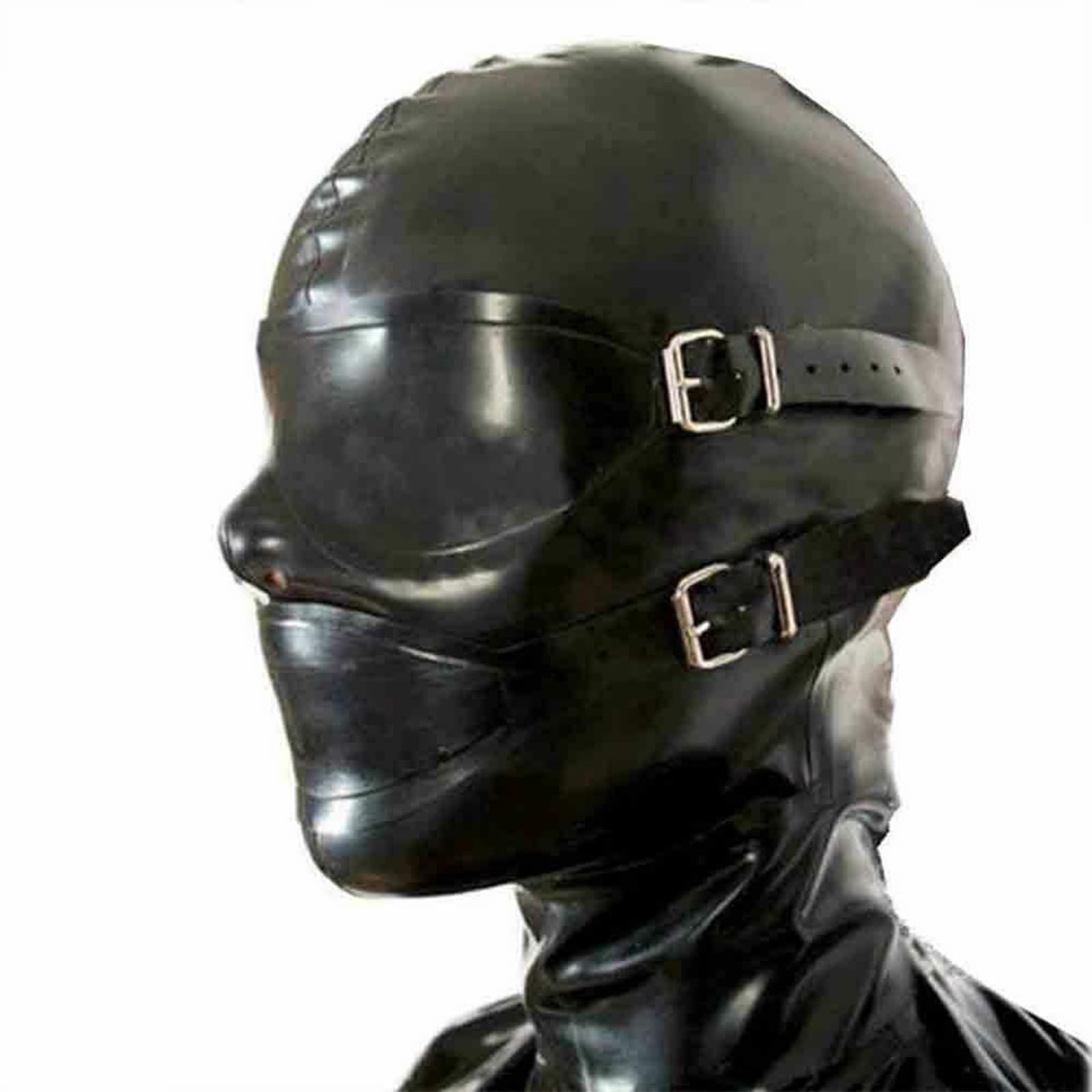 Lattice Testa Coperchio Facciale Unisex Casual Lattice Maschera Viso con Tappo Bocca Cosplay Sexy Latex Gioco