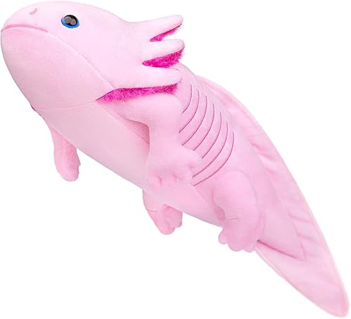 Miniatura 1 de FRANKIEZHOU Animal de peluche realista de ajolote rosa de 19 pulgadas, juguete de peluche de ajolote, animales de peluche de San Valentín, peluche