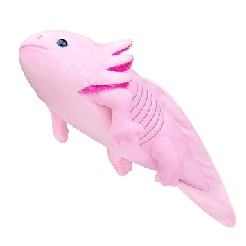 FRANKIEZHOU Realistic Axolotl Stuffed Animal-Pink 19, Axolotl Plush Toy, Valentine Stuffed Animals,Salamander Plush,Gifts for Boy Girl Wife Baby, Baby Gift,Toy for Boy,Home Decor,Hugging Toy
