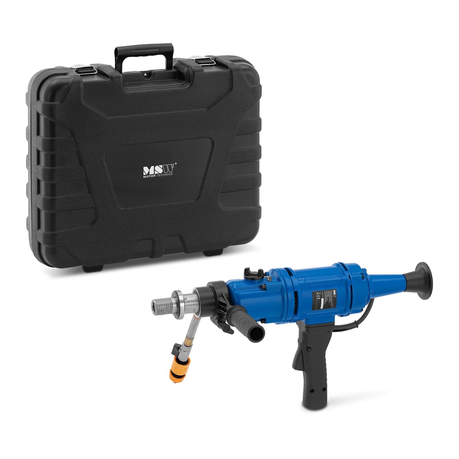 MSW - Carotteuse à Béton 1800 W - 2840 tr/min - Puissant Moteur Carbone - Précision jusqu'à 90 mm - Flexible pour Sec et Humide - Sécurité PRCD Intégré