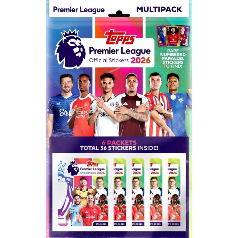 Topps Collezione di adesivi Premier League 2026, confezione multipla