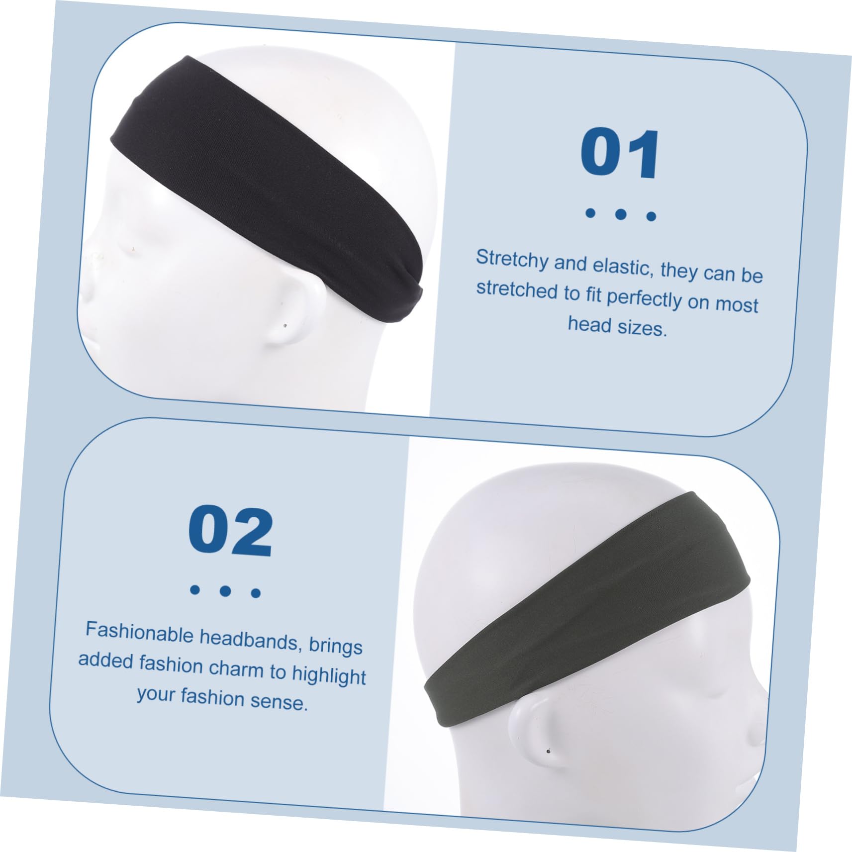 Healvian Bandeau De Sport Élastique pour Hommes Et Lot de Absorbant Transpiration pour Yoga Et Running