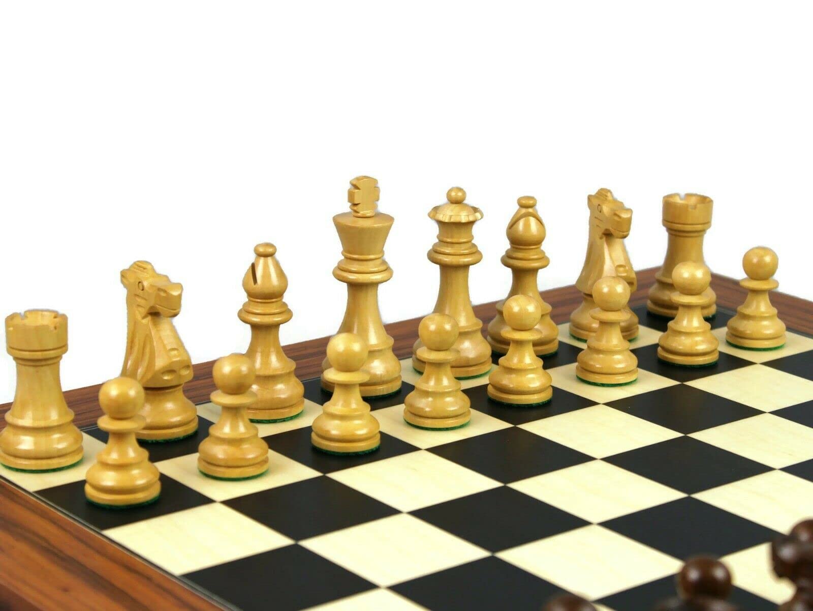 Set di scacchi in legno Palisander Board 50 pollici pesato Sheesham Staunton Cavaliere Francese Pezzi 9,75 pollici
