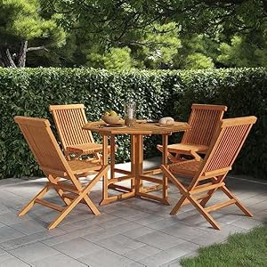SKM SKM 5-TLG. Garten-Essgruppe Klappbar Massivholz Teak, Weight: 48.45 kg, 3096573