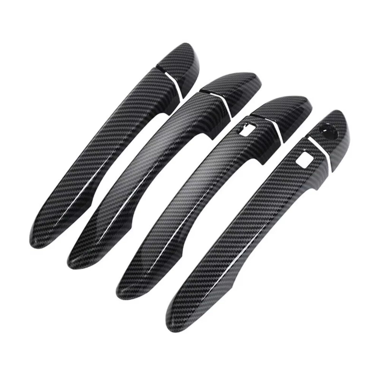 Zcxfdthf Smart Carbon Door Handle Covers Part Compatible With For Tucson 2015-2020 Car Exterior Door Handle Moulding Cover Trim Set Protector Front Rear(Smart Carbon)
