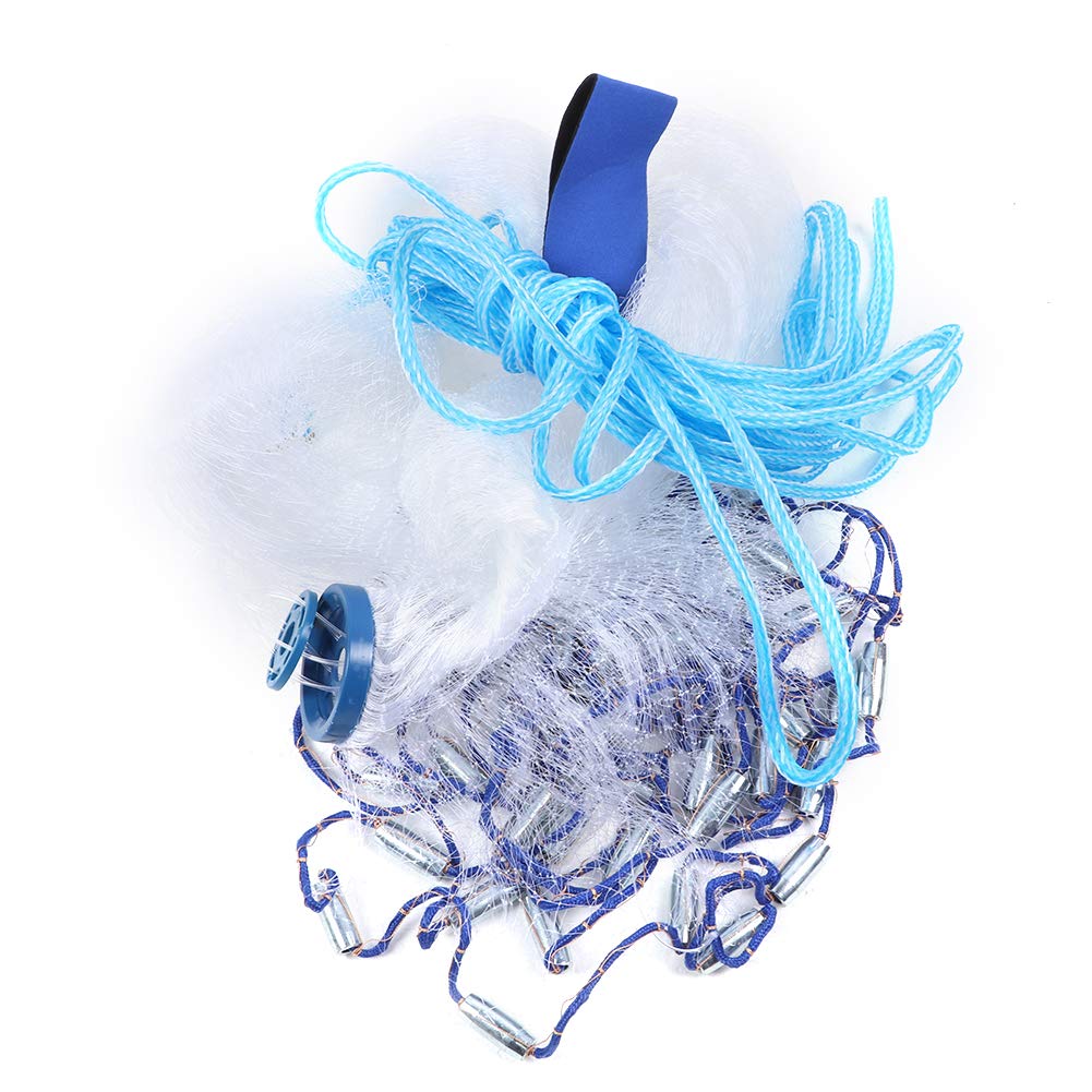 Filet de Pêche de Style Américain, Monofilament en Nylon Facile à Lancer à la Main pour la Pêche aux Appâts, Diamètre de adapté aux Océans