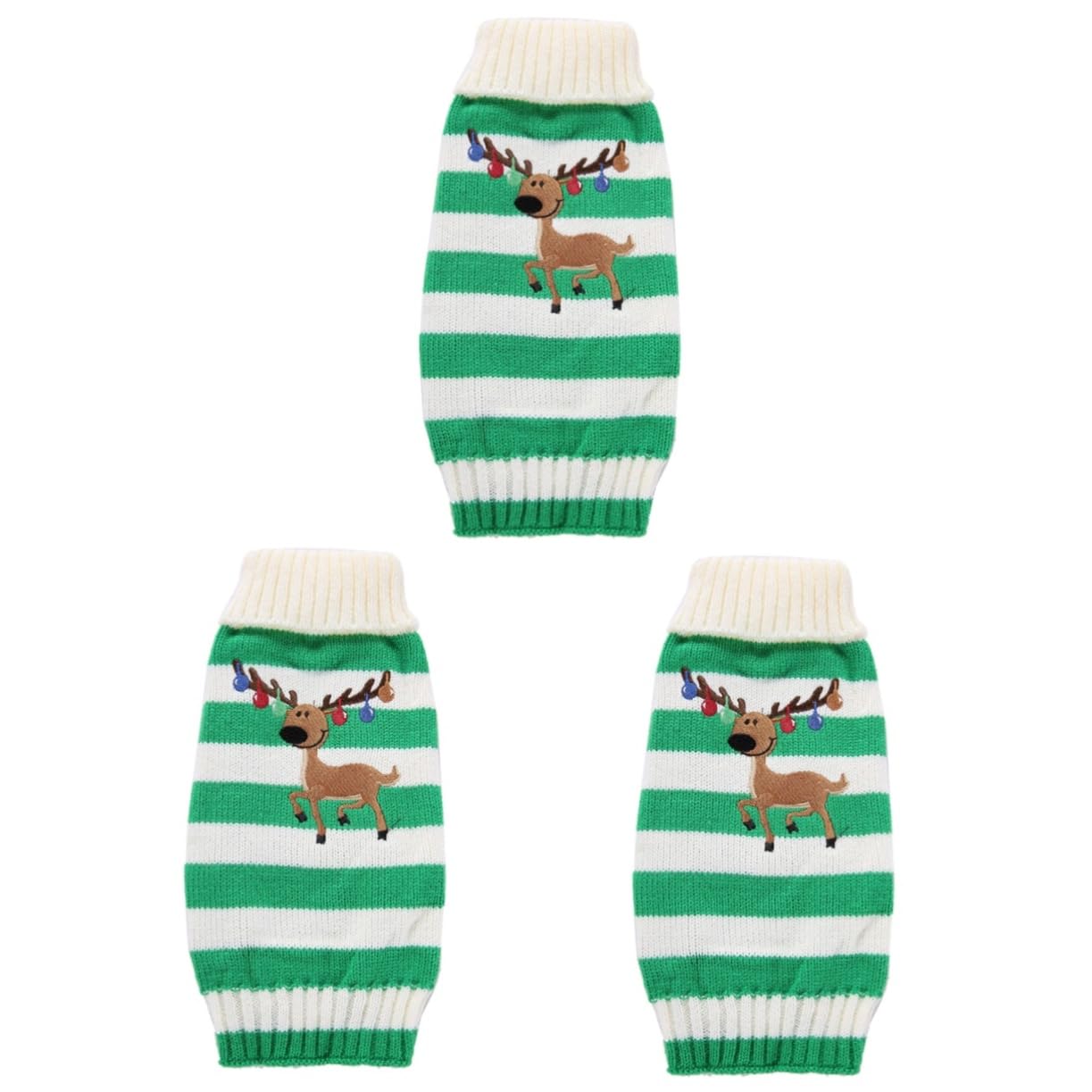 Vêtements de Noël pour chiens - Idée cadeau originale : coffret de 3 pulls chiot