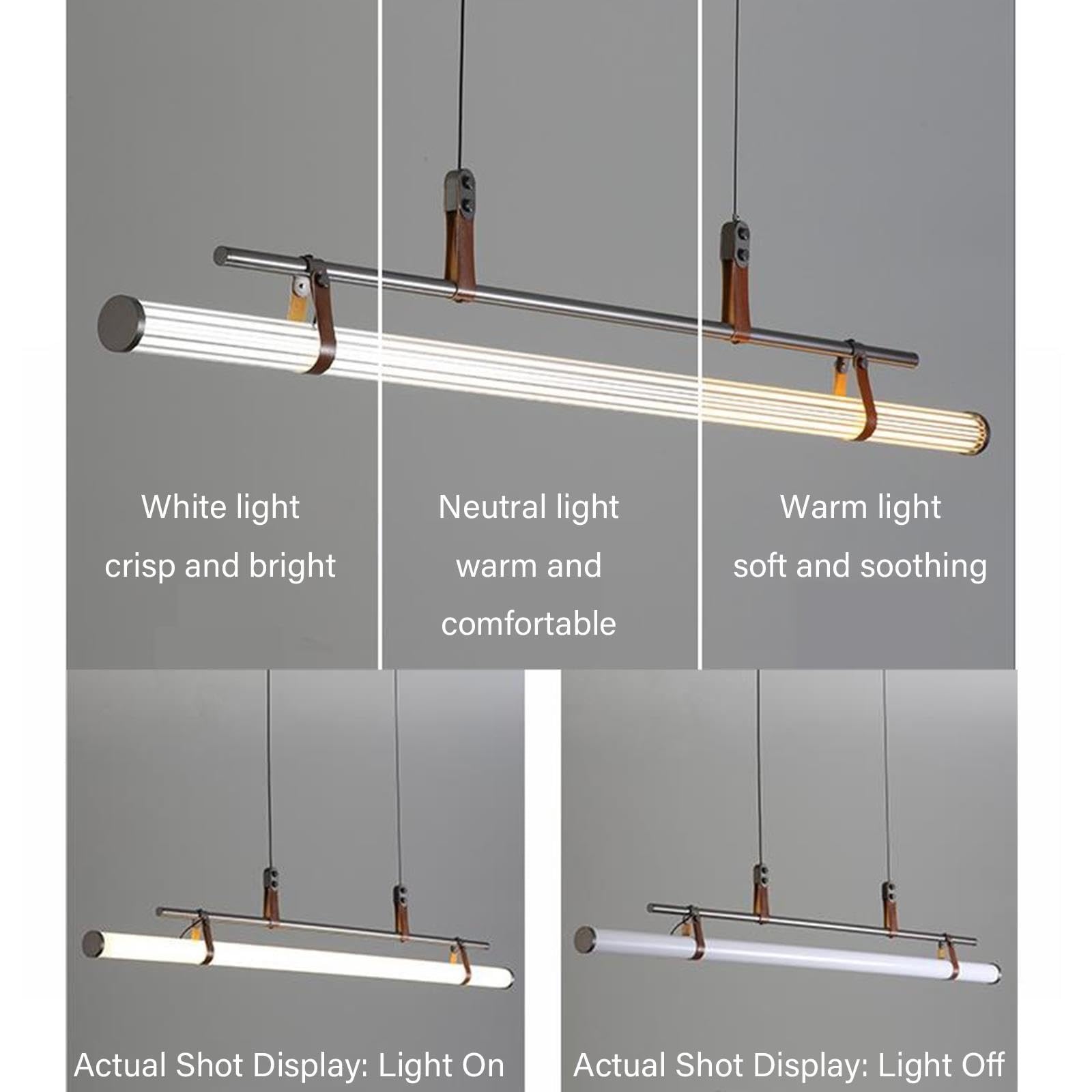 Lámpara Colgante Metálica Con Varilla Larga Estilo Industrial Moderno