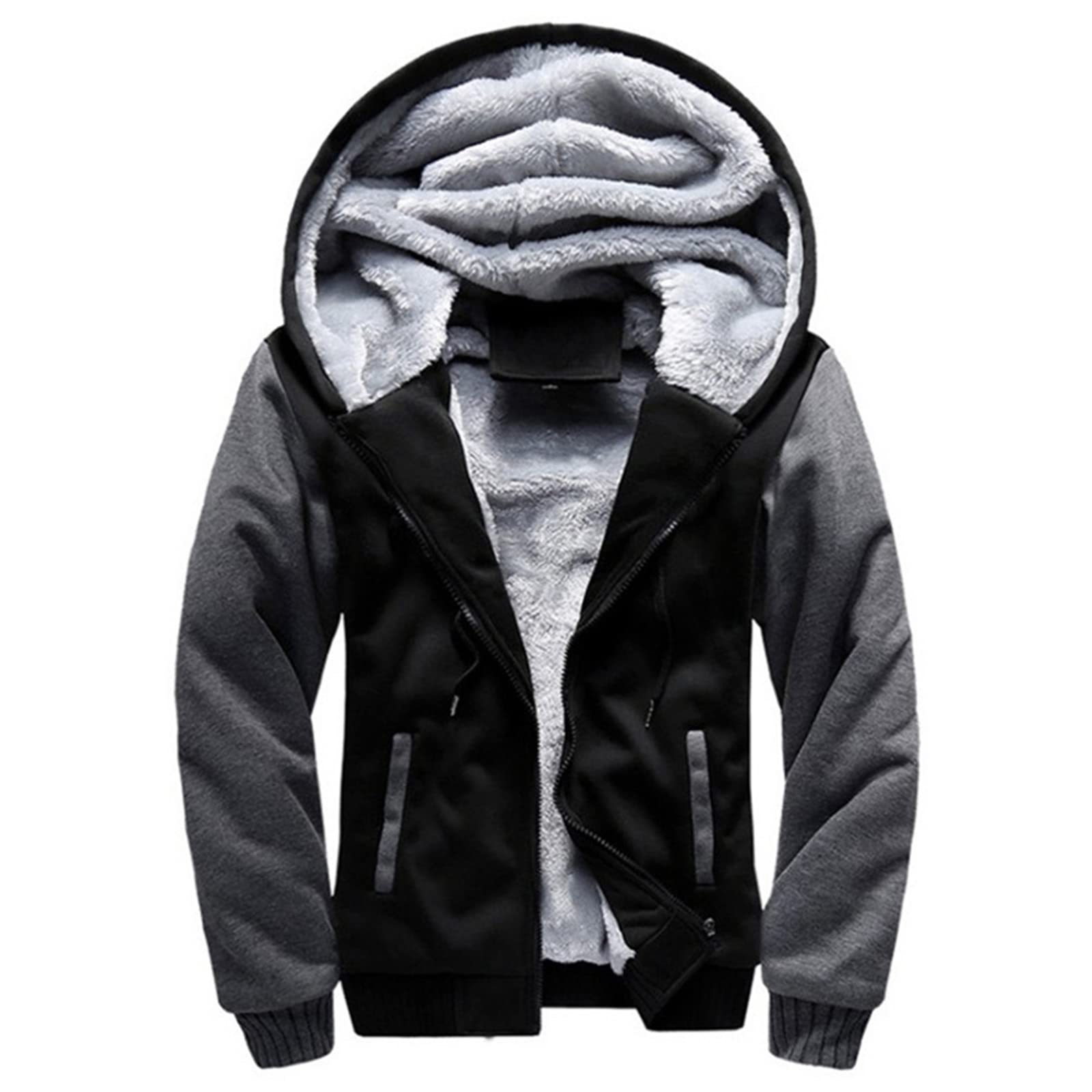 Sweats à Capuche pour Hommes Manteaux Chauds d'Hiver