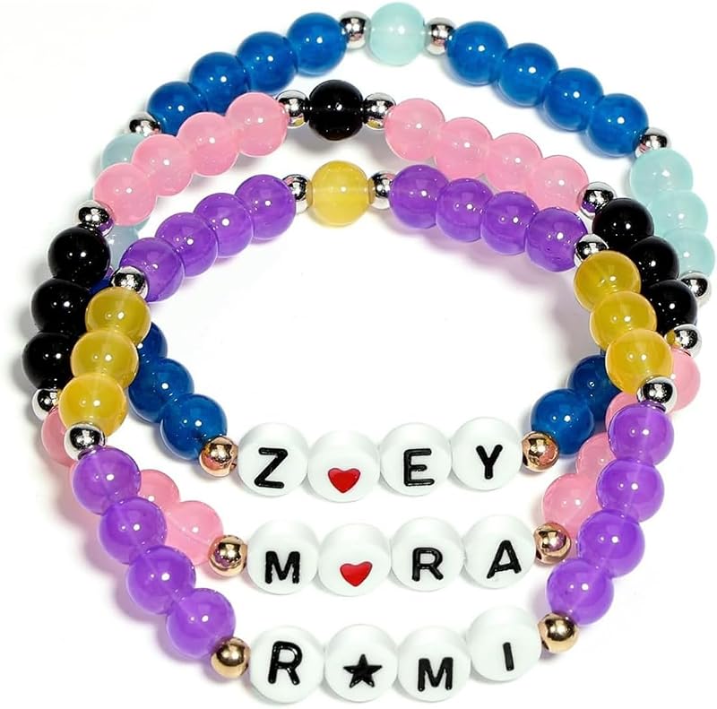 PYEUIFT 3 Bracelets K-Pop pour Filles – Inspirés de Demon Hunters, bracelets d’amitié pour enfants & ados, accessoires cosplay, cadeaux et fêtes pour fans K-Pop