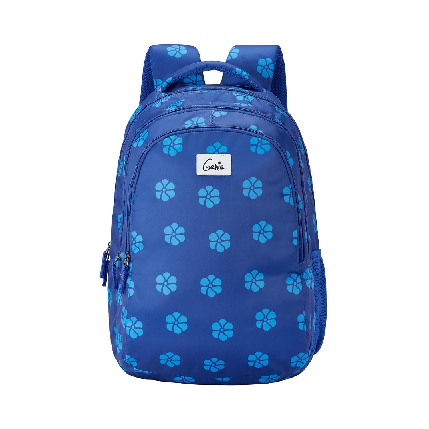 Genie Velveteen Laptop Backpack for Women in navy blue colour. More Volume, 3 zips, Stylish & Trendy College Bags for Girls, Water Resistant, Lightweight Bags for Office, Travelling. 36 litres. 19" (B097JJTLNT) Amazon Price History, Amazon Price Tracker