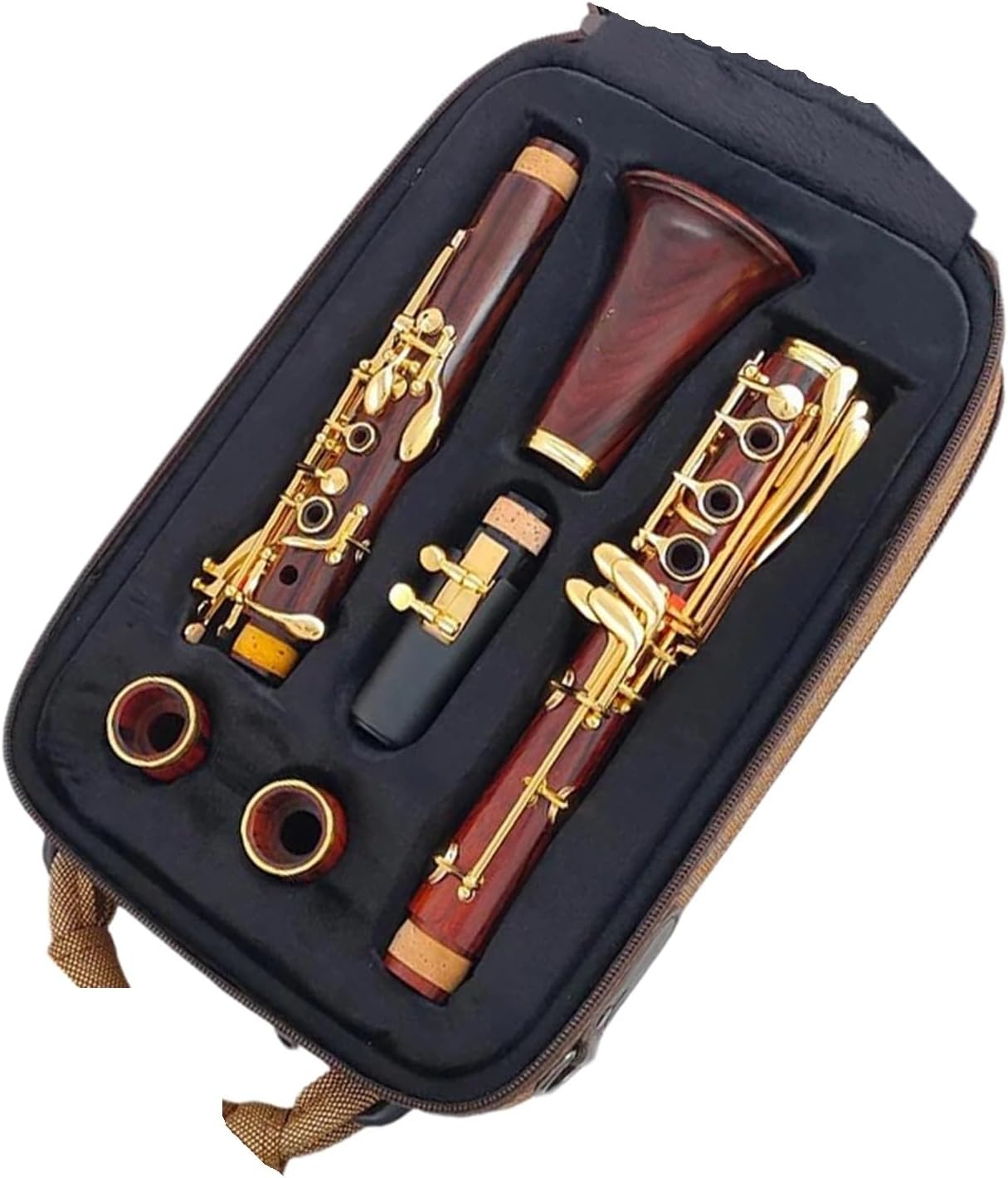 Professional Bb Clarinet 18 Keys Gold Plated Clarinet Set