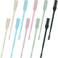 CNDNO 10 Pack Manual Nose Hair Trimmer Cutter - Double Sided 360° Rotating Stainless Steel Safe for Men Women