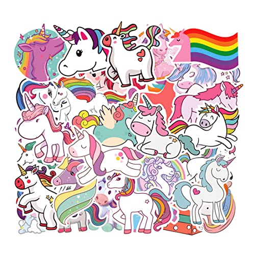 MenYiYDS 50 pegatinas para niños, bonitas pegatinas de unicornio, pegatinas de vinilo de PVC VSCO Kawaii para coche, bicicleta, motocicleta, equipaje, portátil, dormitorio, maleta, impermeable Cover