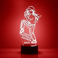 Vista 9 de Lámpara de noche personalizada con letrero LED de portero de hockey con control remoto, pantalla iluminada con nombre o imagen personalizada