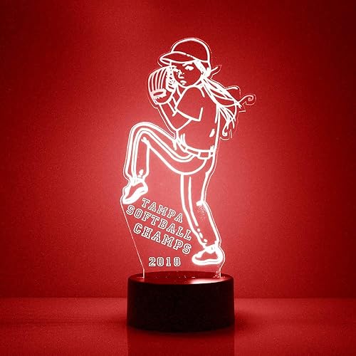 Miniatura 9 de Lámpara de noche personalizada con letrero LED de portero de hockey con control remoto, pantalla iluminada con nombre o imagen personalizada