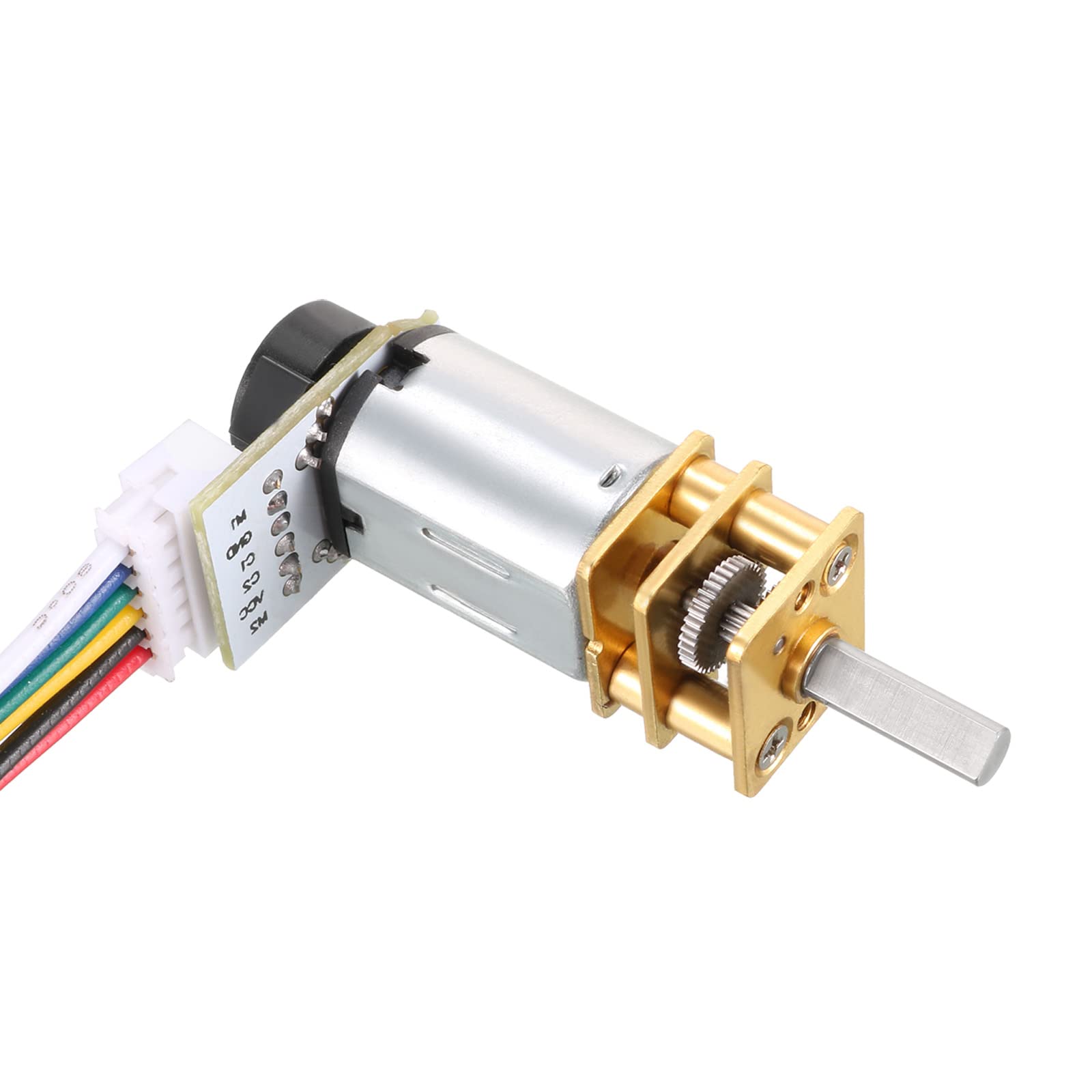 DMiotech GA12-N20 DC 6V 200RPM Speed Reduction Motor DC Geared Motor with Encoder Speed Velocity Measurement for RC Car, Robot Model, DIY Engine