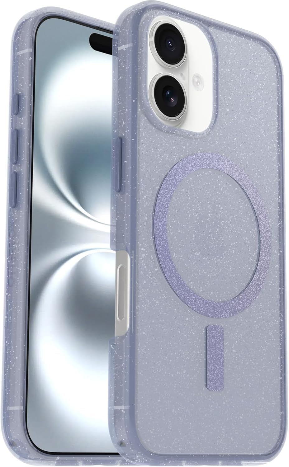 OtterBox iPhone 16 (Only) - Symmetry Series+ Case - Denver Dusk Purple (Clear) - Snaps to MagSafe - Ultra-Sleek - Raised Edges Protect Camera &amp; Screen - Non-Retail Packaging