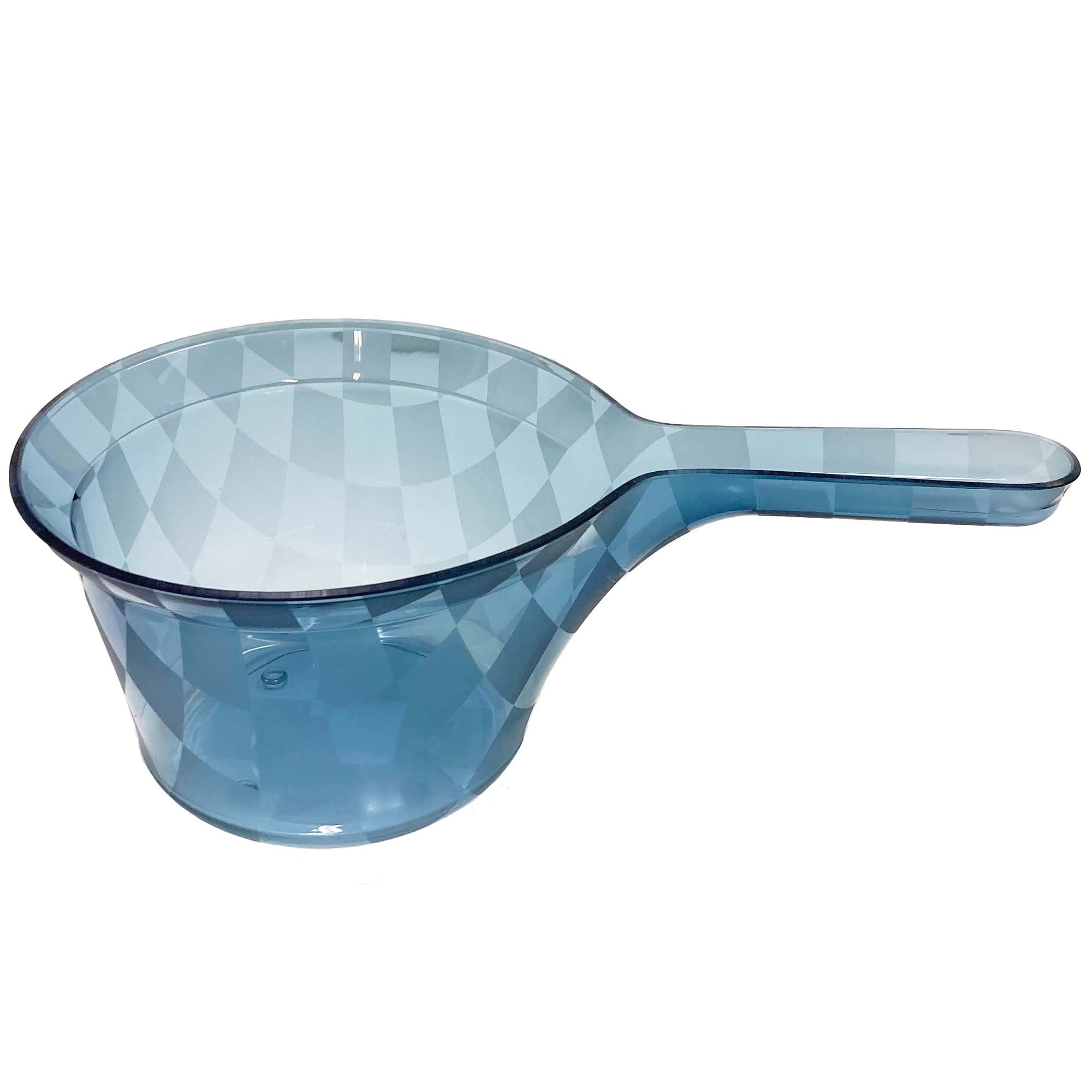 Senko 65956 Checker, Hand Barrel, Handle, Washbasin, Approx. 5.9 x 10.8 x 4.1 inches (15 x 27.5 x 10.3 cm), Blue Gray, Modern Checkered Design
