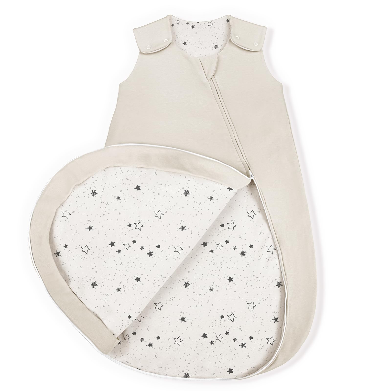 lulumoon Baby Schlafsack für 9-15 Monate: 1,5 TOG Schlafsack für Jungen und Mädchen - Baumwolle und Elasthan Herbstschlafsack - Ganzjahresschlafsack 74/80