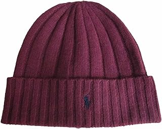 Ralph Lauren Polo Ralph Lauren Men's Knit Cuff Beanie Hat One Size Burgundy