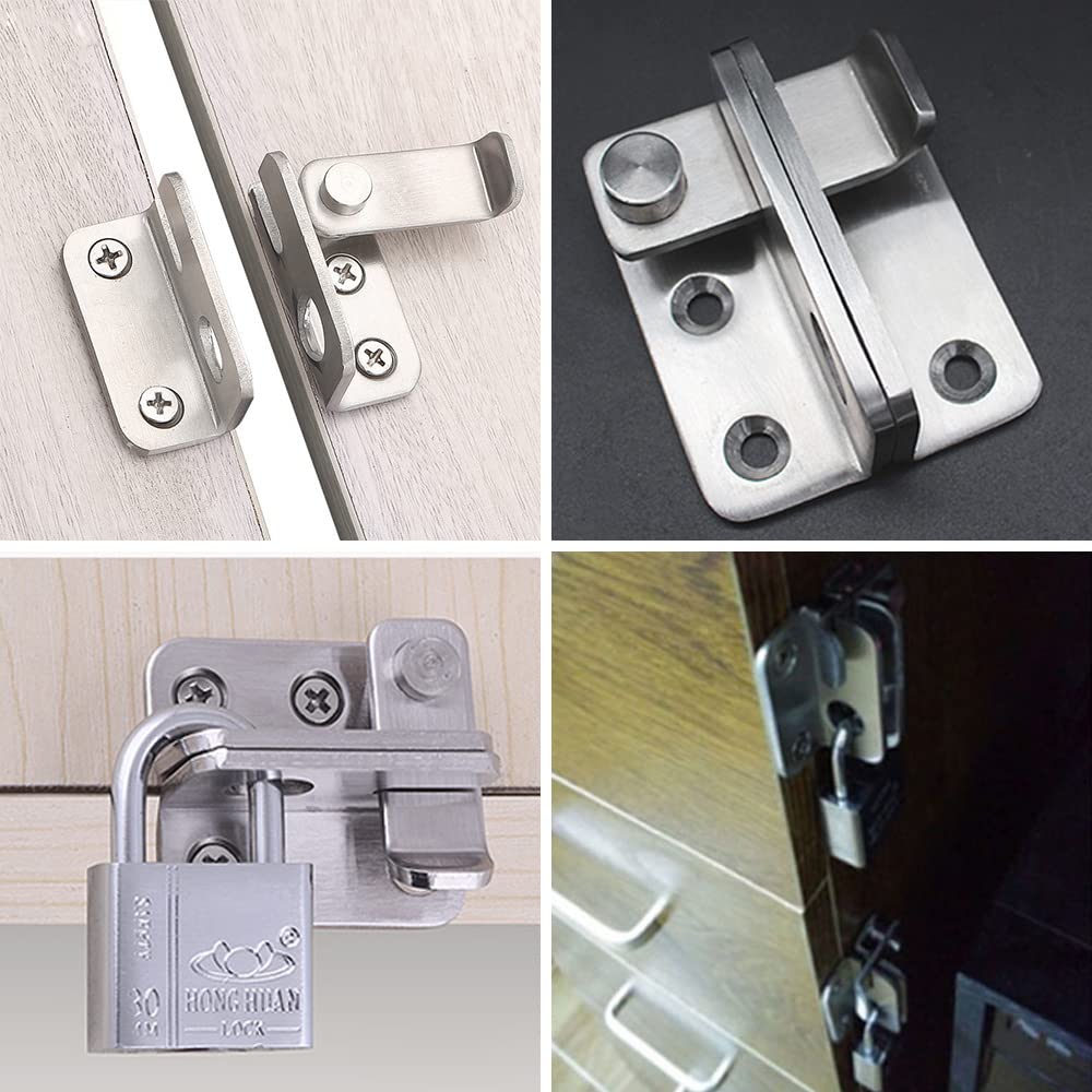 2 Chiusure A Scatto In Acciaio Inox - Per Porte Giardino, Armadi - 4 Pollici Con Viti - Foto 8