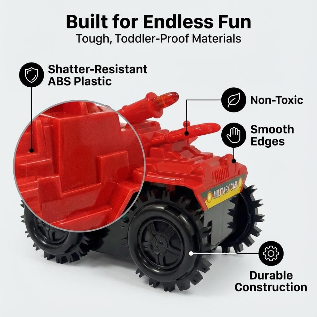 Rowan Tumbling Tank Toy for Kids, 360 Stunt Fighter with Lights, Ages 3+ 3