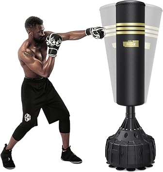 Dripex Sac de Frappe Autoportant 165 cm avec Système d'Absorption et Ventouses