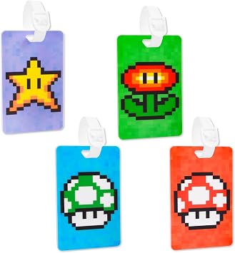 Pounchi Cute Pixel Game Luggage Tags 4 Pack