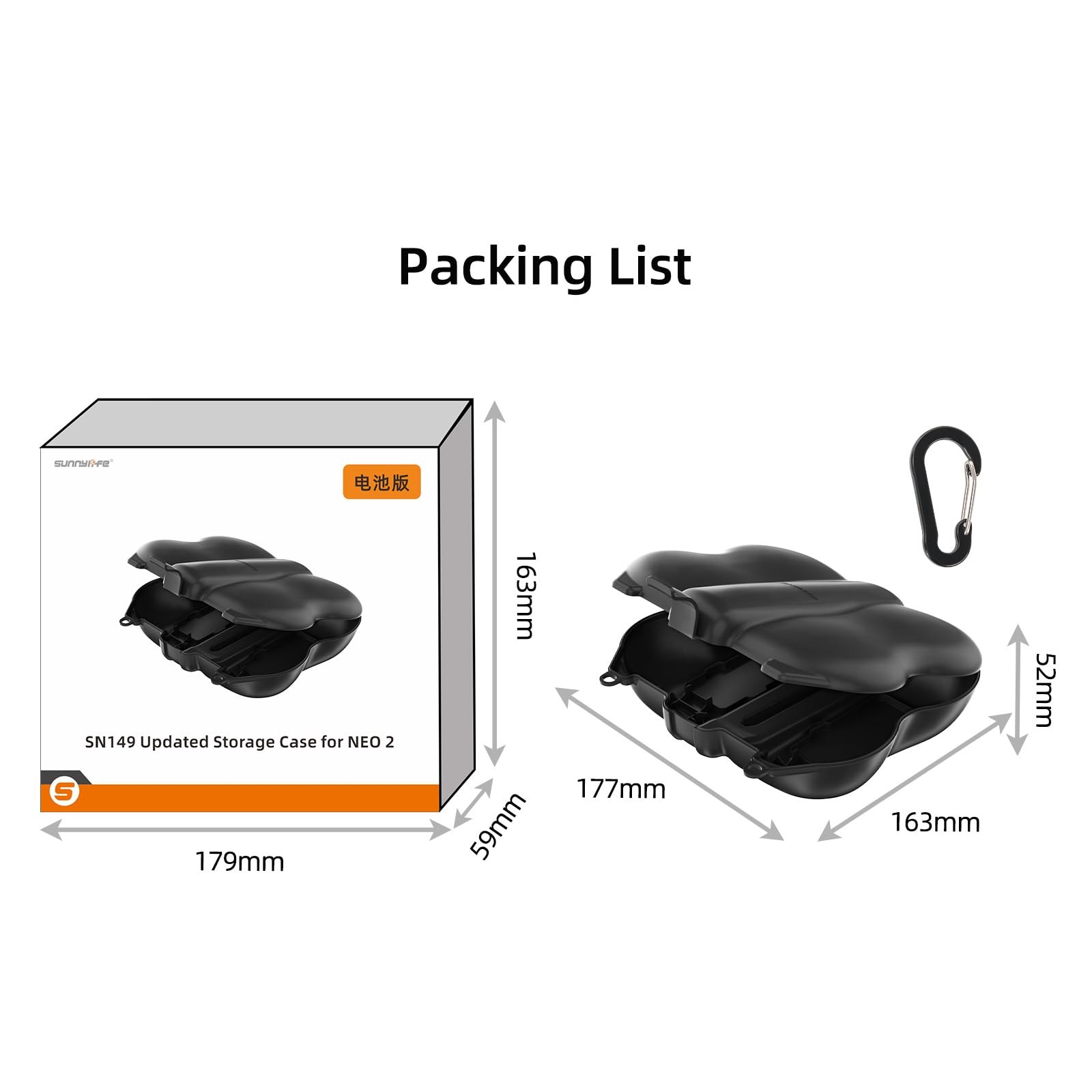 Tasche für DJI NEO 2, Schutzhülle Butterfly Tasche Kompatibel mit 2 Akkus und Digitaler Sendeempfänger Zubehör für DJI NEO 2 (Grau)