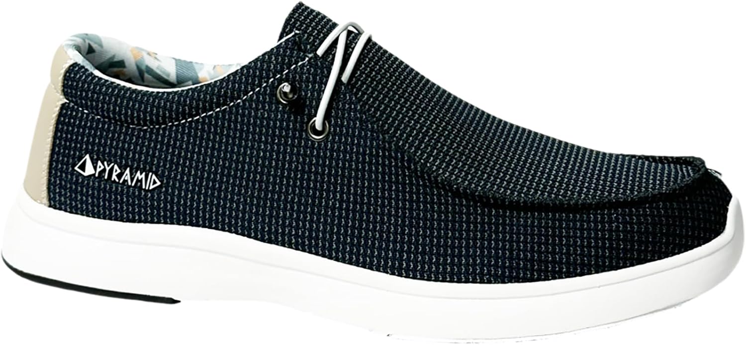 Pyramid Men’s Path Lite “Hey Bro” Slip-On Knit Bowling Shoes - Lightweight Seamless Design, Athletic Fit, Breathable Knit Upper, Universal Slide Soles