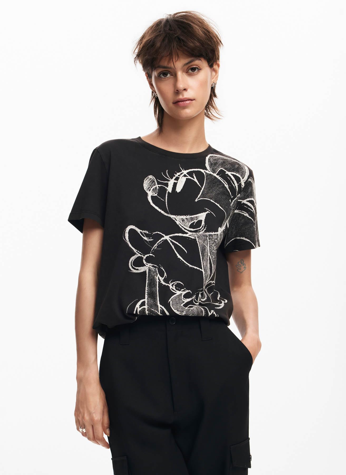 Desigual Maglietta da Donna A Maniche Corte T-Shirt Donna