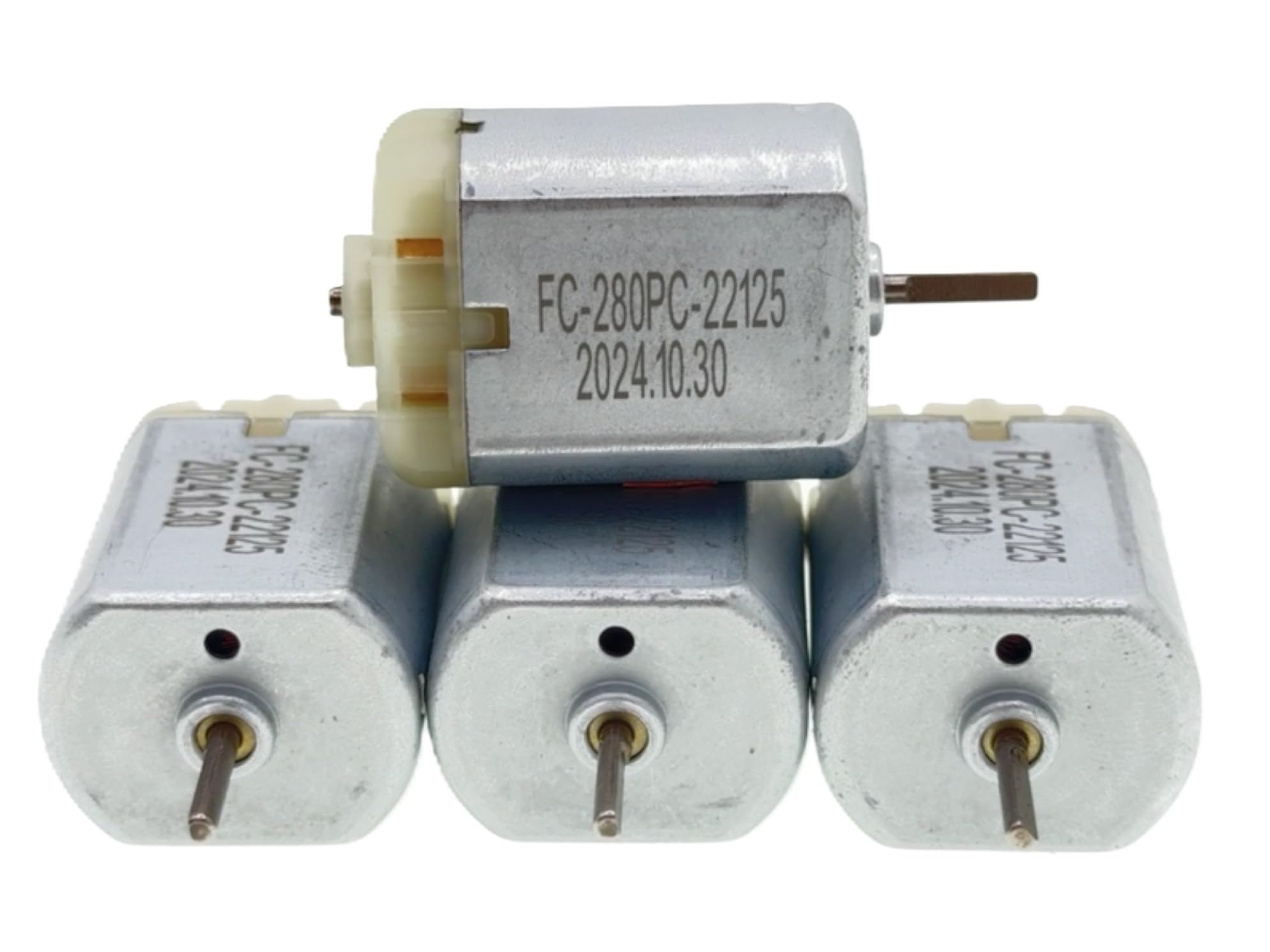 4 Pack - 10mm Flat Shaft Central Door Lock Actuator Motor FC-280PC-22125 Flat Shaft, D Spindle, Power Locking Repair Engine