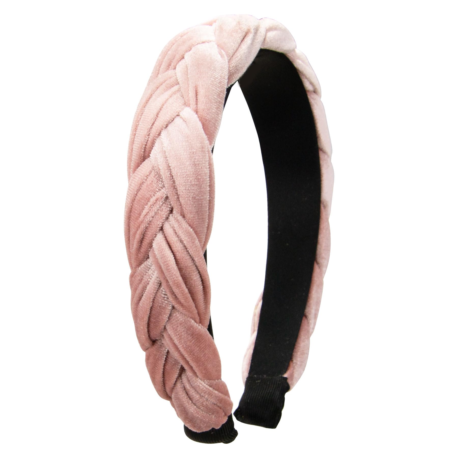 Alpenflüstern Braided Velvet Headband, Rose Pink Color DIY Braided Velvet Headband - A Beautiful Mess main image 2