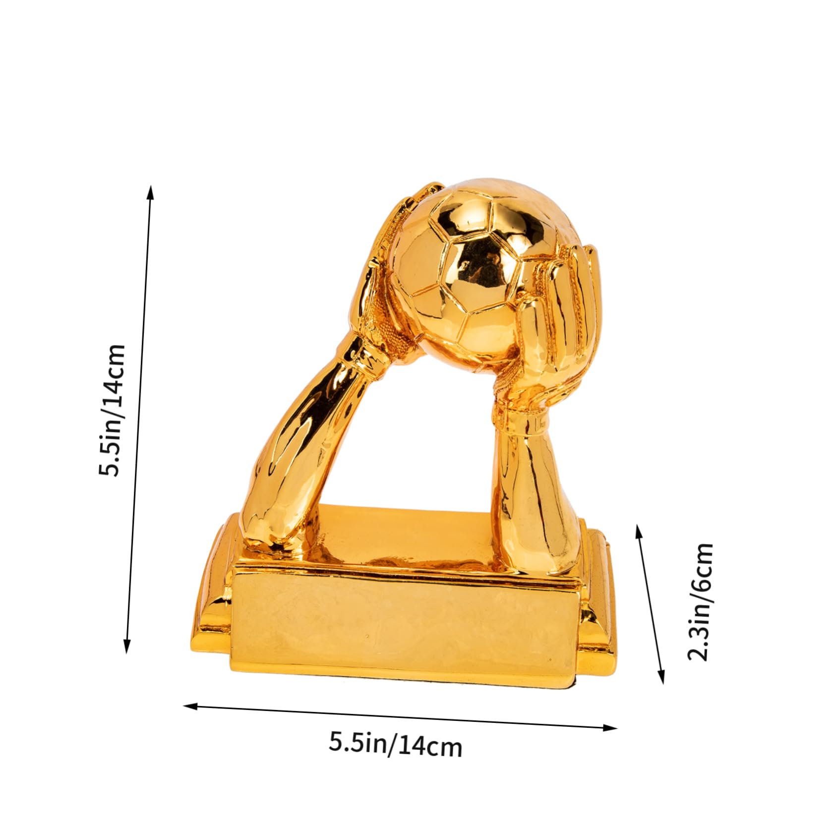Holibanna Soccer Trophy Resin Decor Goalkeeper Glove Award for Sports Competitions Chic Trophy Adornment for Home Decor Present for Soccer Fans and Celebrations