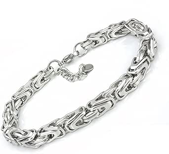 Collana Uomo Acciaio Inox Collana In Acciaio Inox A Catena Rolo Quadrata - Unisex, Chiusura A Granchio, Stile Moderno Gioielli Stainless Steel - Foto 4