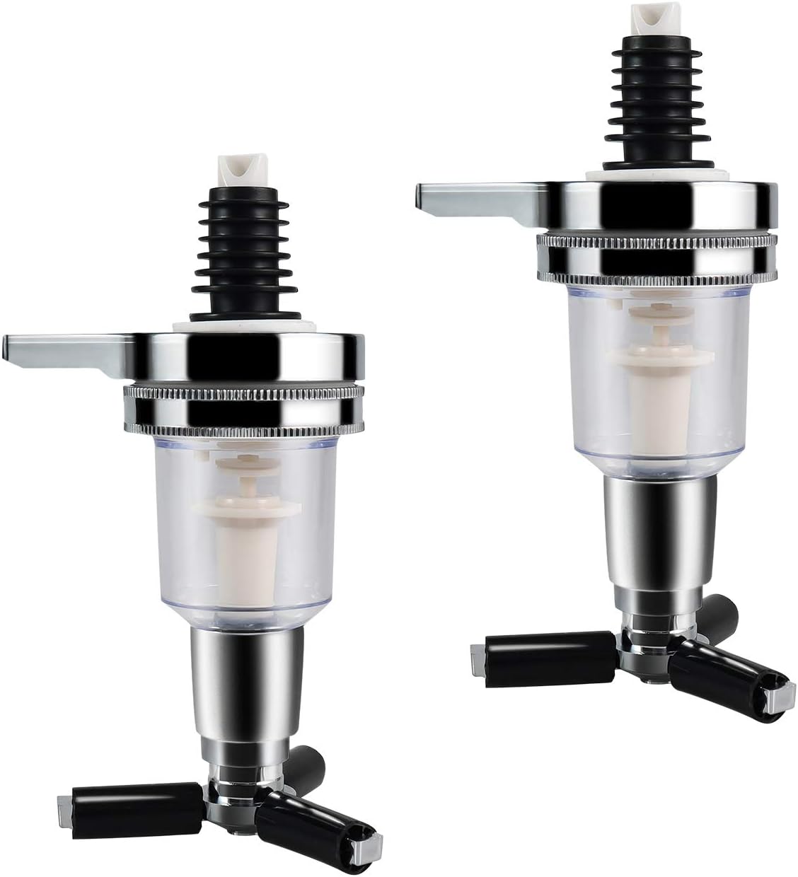 2 Pack 1.5oz 45ml Replacement Nozzle Shot Dispenser for Liquor Dispenser Caddy Bottle Holder Revolving Head