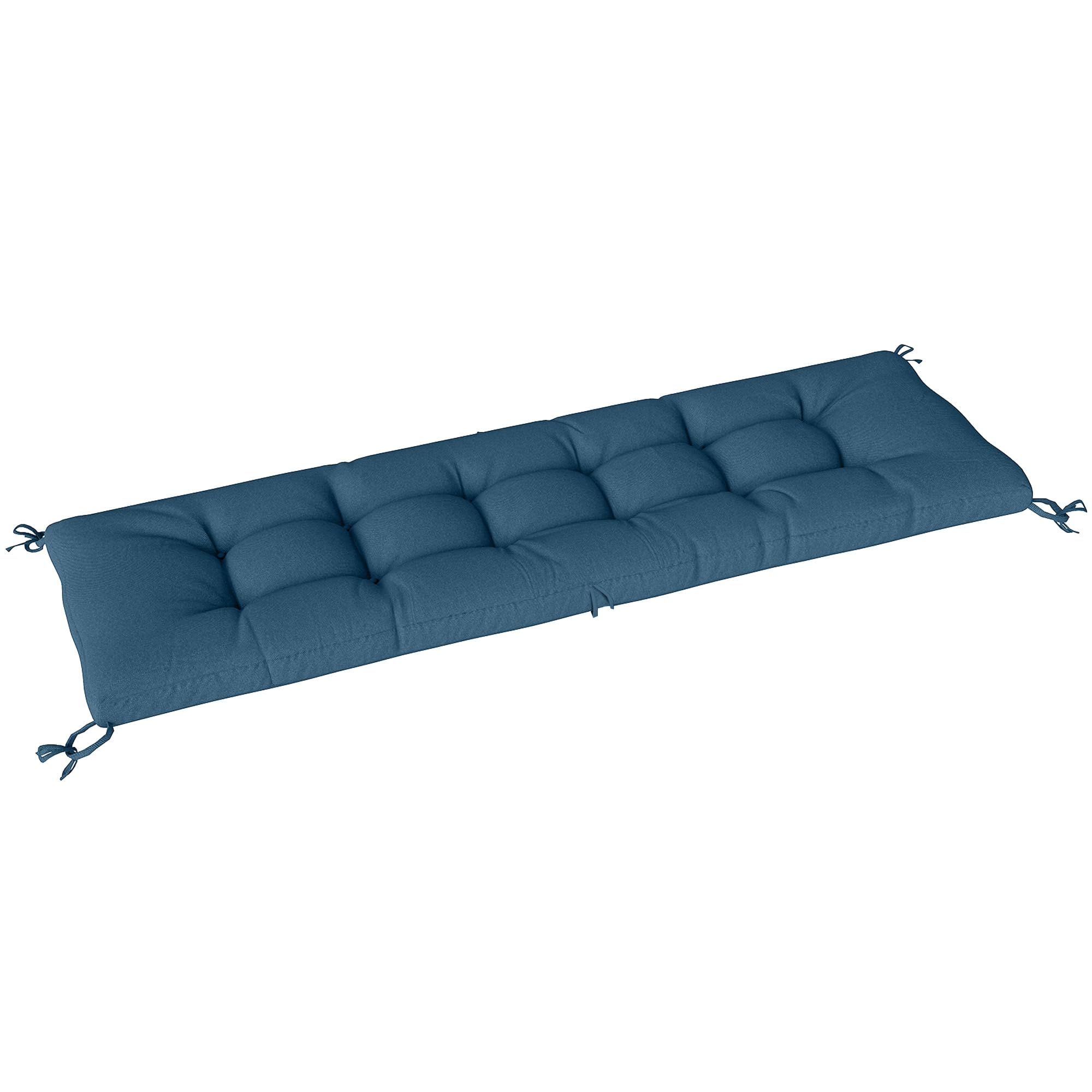 Outsunny Unisex Blue Sun Lounger Cushion, Memory Foam Patio Chair Cushion With Ties In