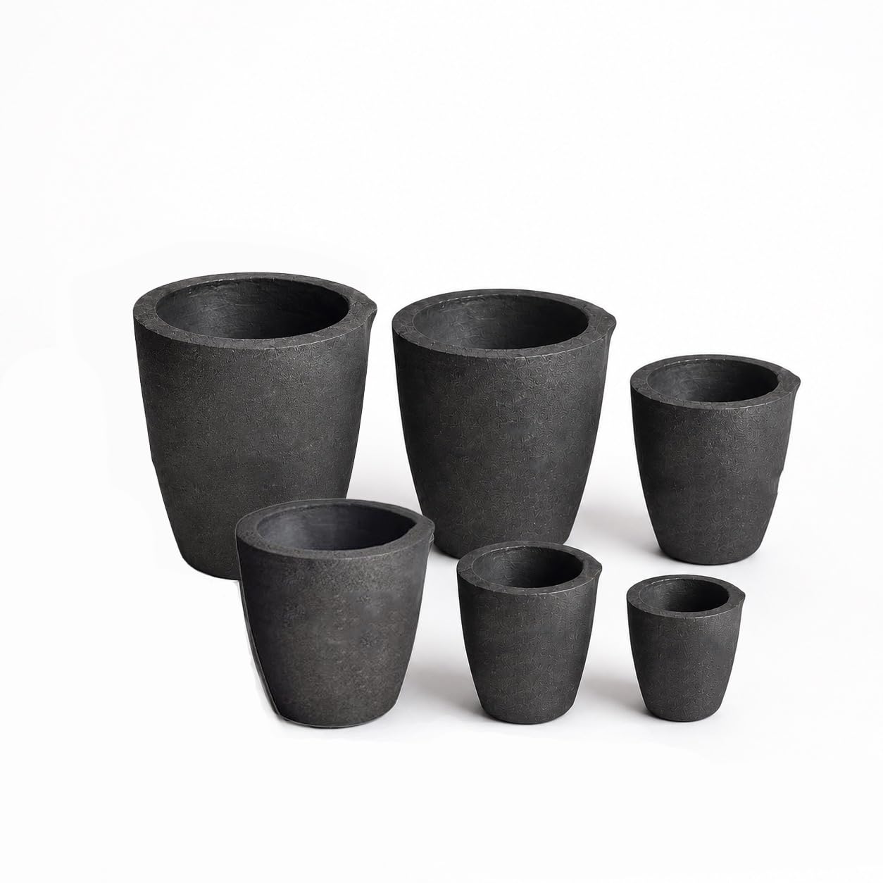 Surya Set of Small Casting Clay Graphite Crucible 6Pcs Pack (6-Size)-50Gm to 1000Gm for Gold Silver Copper Brass Aluminum Foundry Furnace Melting of All Metal Purpose-image-4