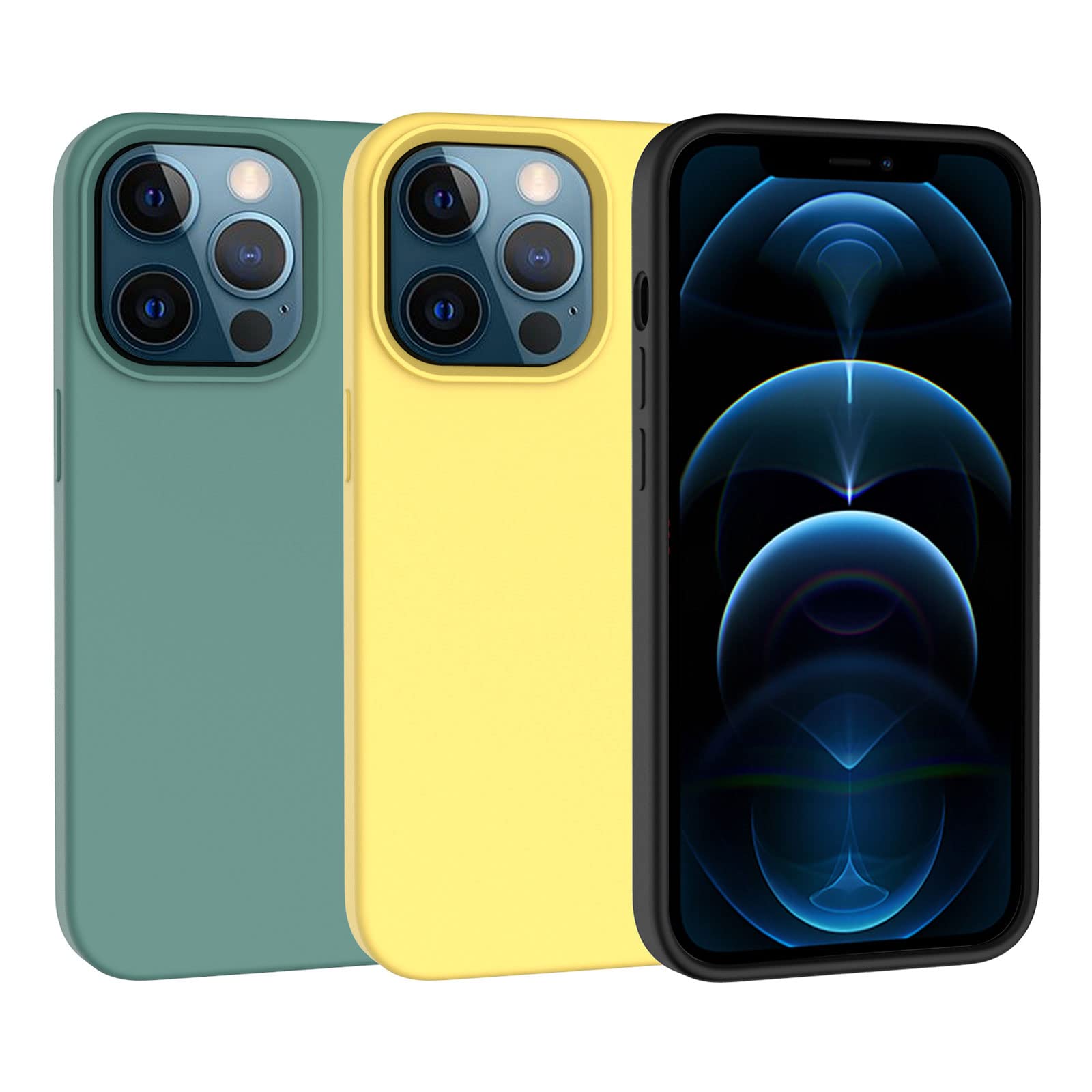 Etui do iPhone'a 14/14 Pro/14 Plus/14 Pro Max, silikonowe, przezroczyste, odporne na żółknięcie, ulepszone, solidne, z odporne na wstrząsy etui, zielone, 14 Plus 16,7''