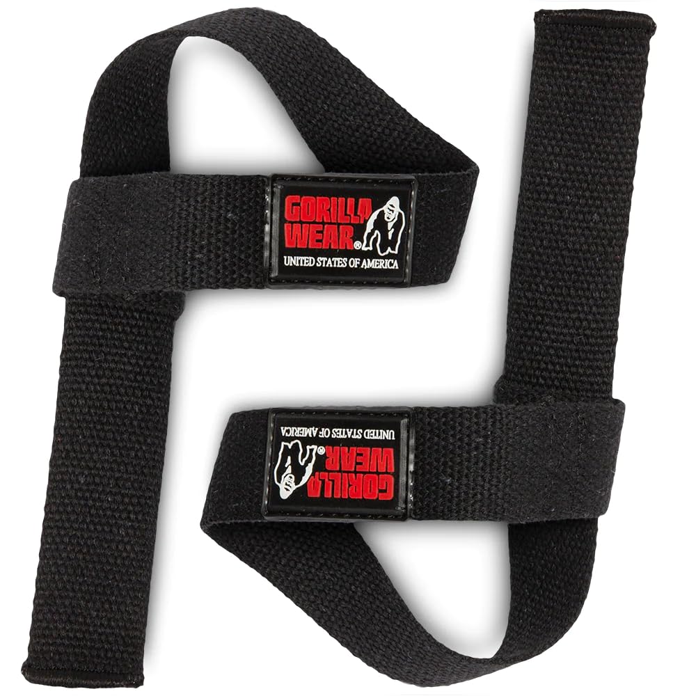 GORILLA WEAR Non-Padded Lifting Straps - Black