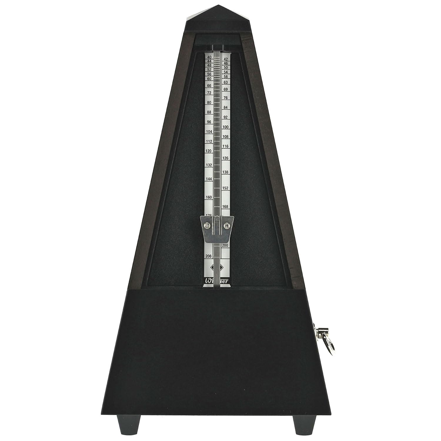 Metrónomo mecánico Wittner 806M de madera, color negro mate con gamuza de microfibra Keepdrum