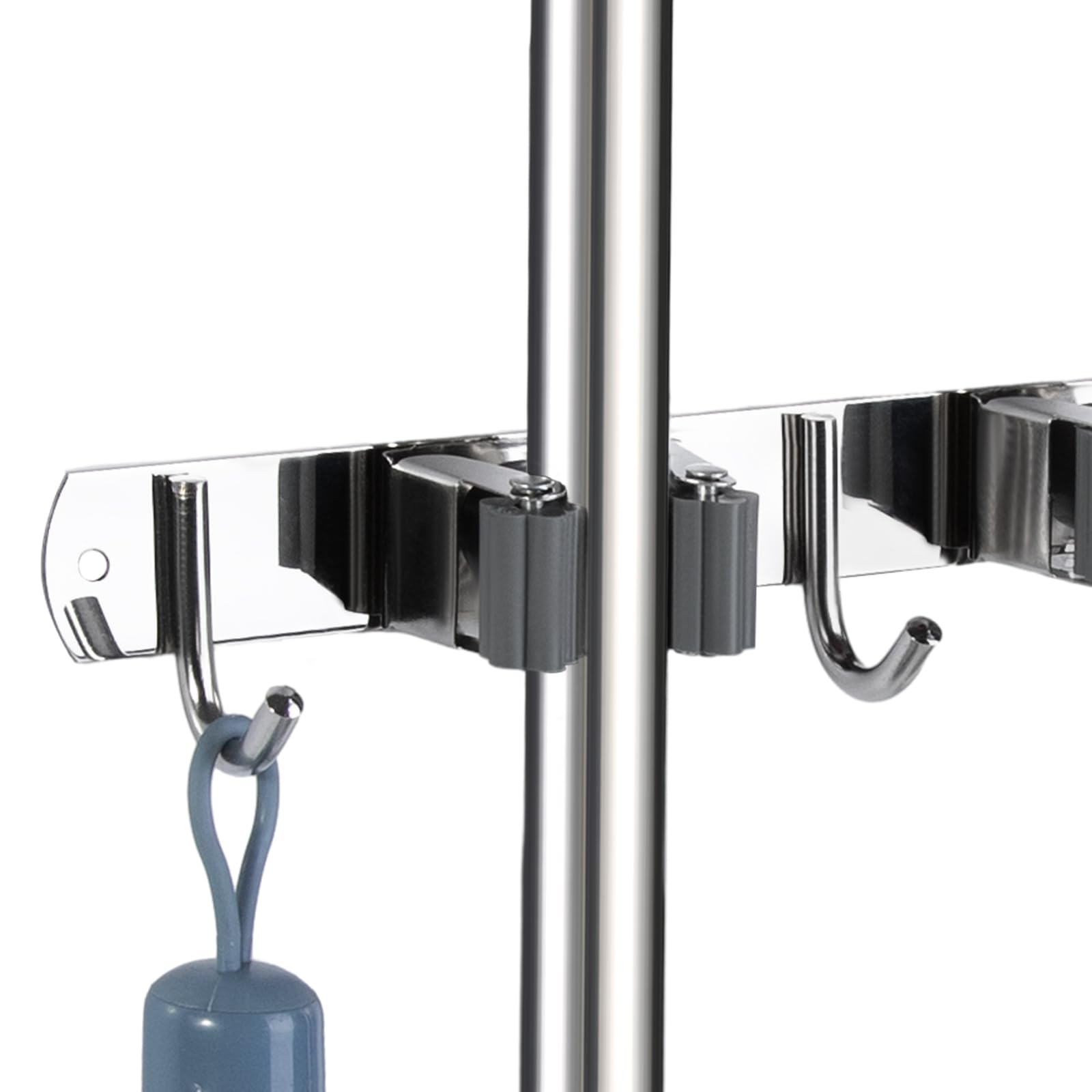 voze 2 estantes y 3 ganchos para fregona y escoba, soporte de pared, autoadhesivo resistente, organizador de escobas, estantes de almacenamiento para cocina, jardín, lavandería, garaje