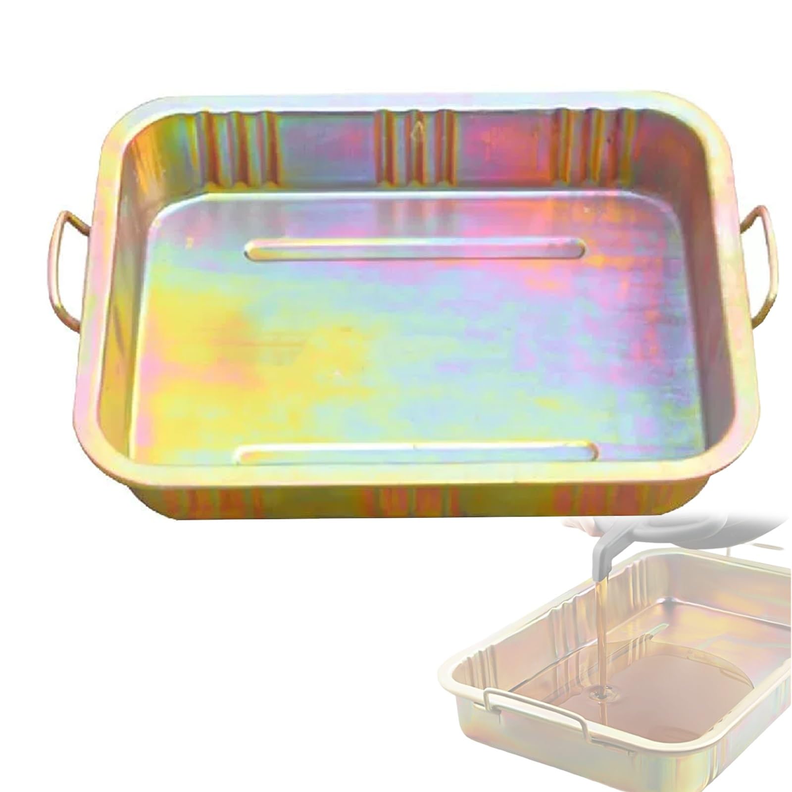 Bac de Vidange Huile Moteur Vidange Voiture pour Véhicules Bacs à Plantes Barbecues(85x54x12cm/33x21x4.7in)