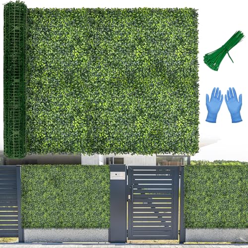 DMGarden Artificial Boxwood Roll Panel Backdrop: 60X120 UV-Anti Greenery Faux Grass Wall Hedge for Indoor Outdoor Green Decor & Backyard Background Decorations Fence Covering Privacy