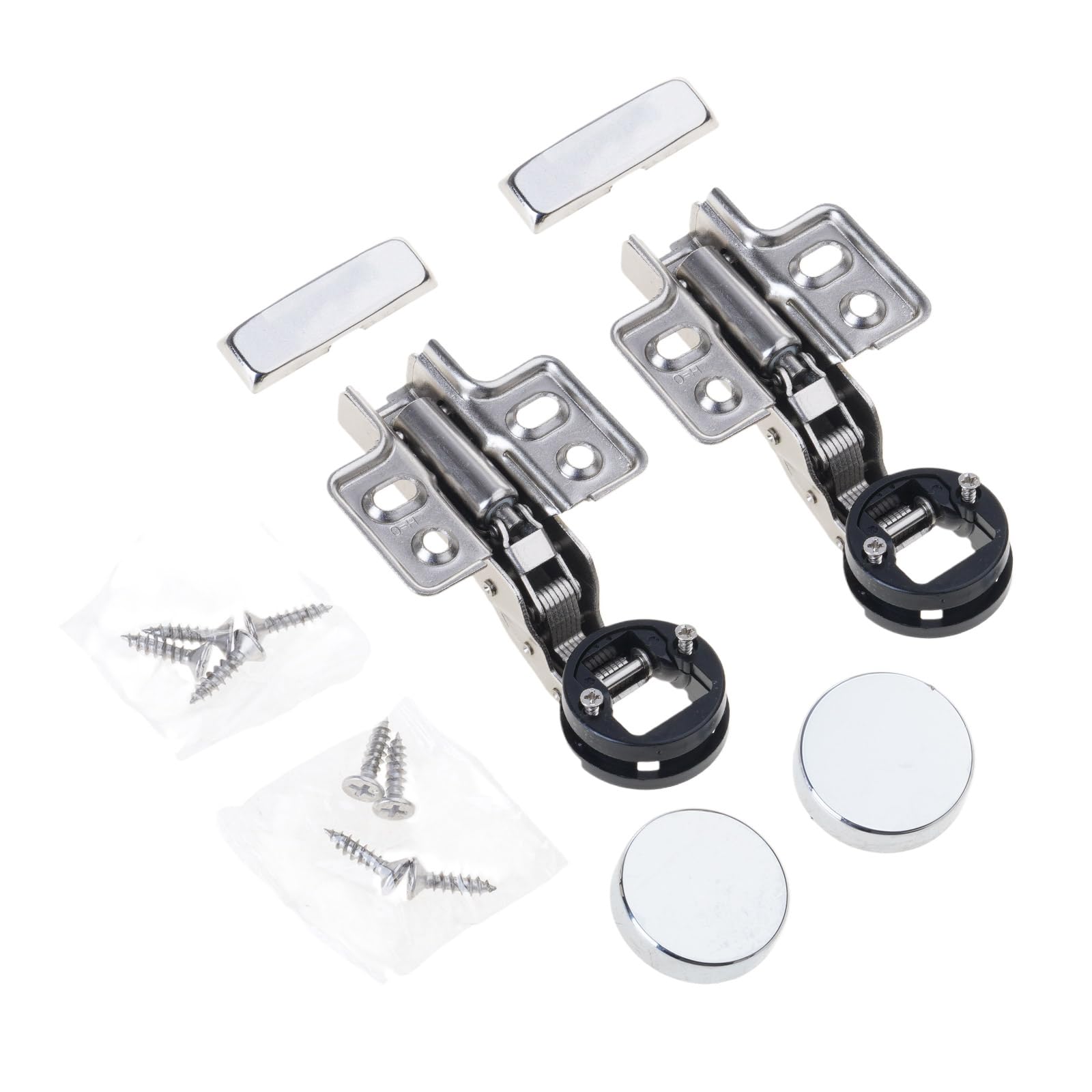 2pack Hydraulic Quiet Closing Hinges for Glass Cabinet Door Durability Cold Rolled Steels Quiet Operations Heavy Type Closing Cabinet Door Hinges