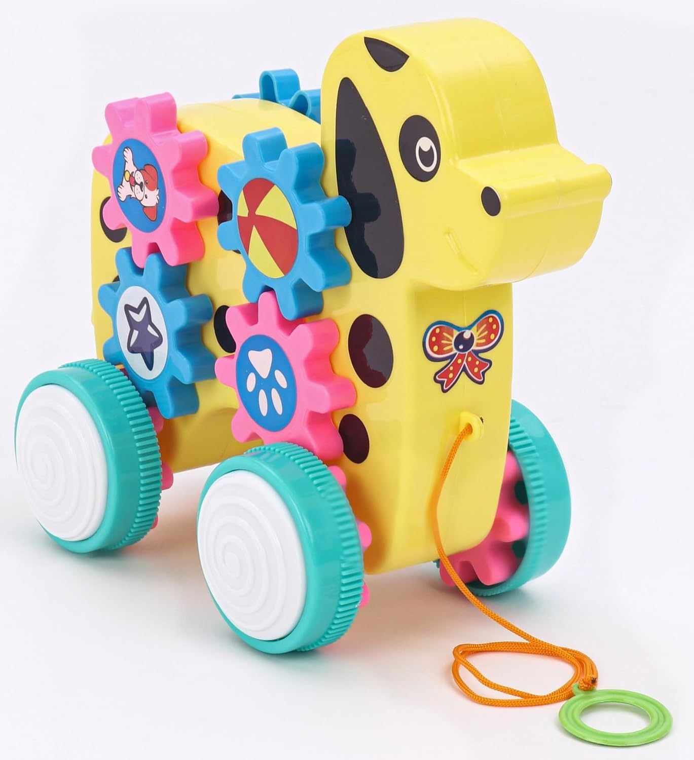 Kiddie castle Pull Along Toy Dog with Moving Gears for Children/Kids/Toddlers | Push Toys for Kids 1+ Year Old | Pre School Toys (B0D836VJQN) Amazon Price History, Amazon Price Tracker