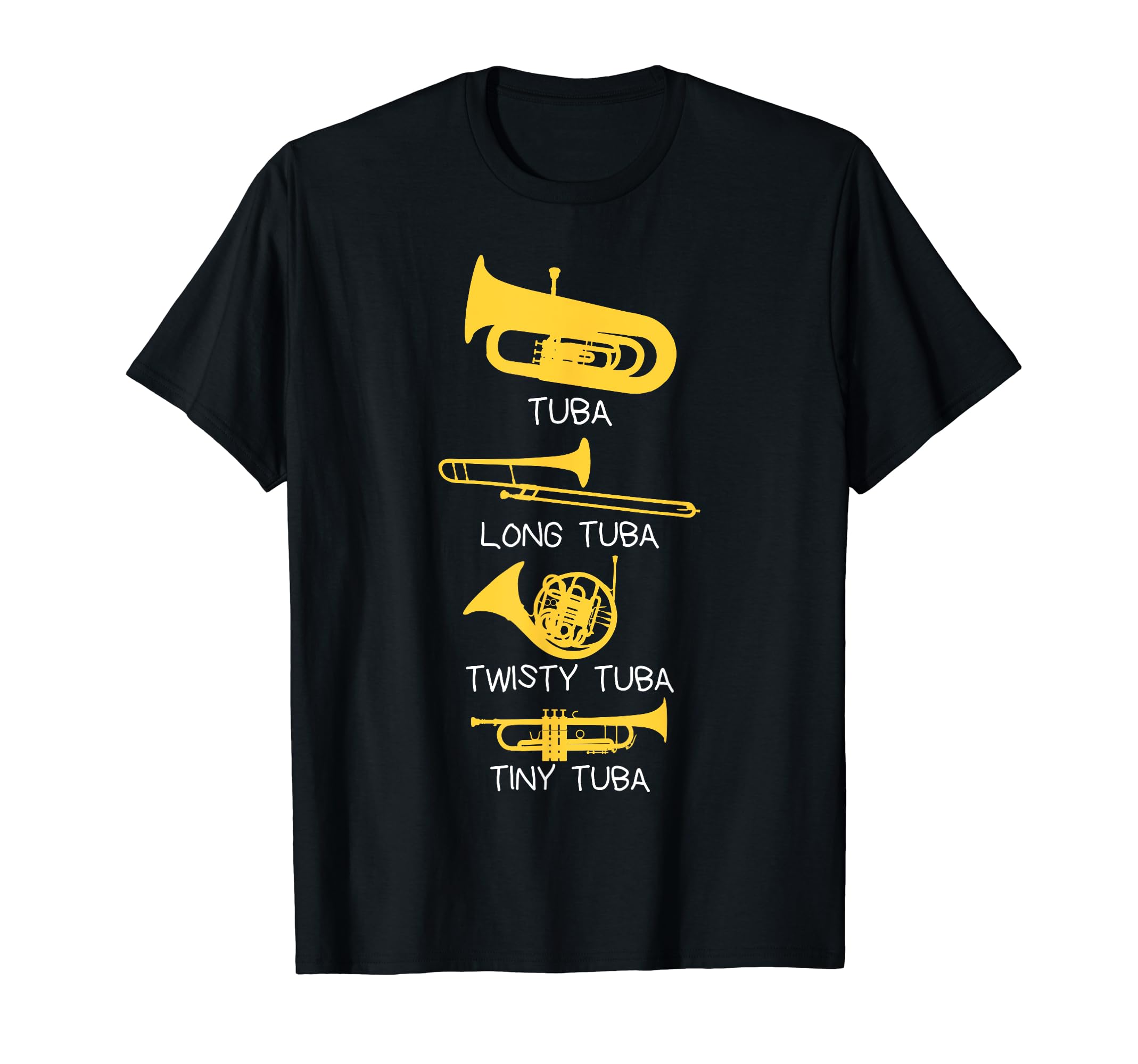 Funny Tuba Gifts for Band GeeksFunny Types of Tubas, concert band marching band, Funny Tuba T-ShirtOEKO-TEX STANDARD 100